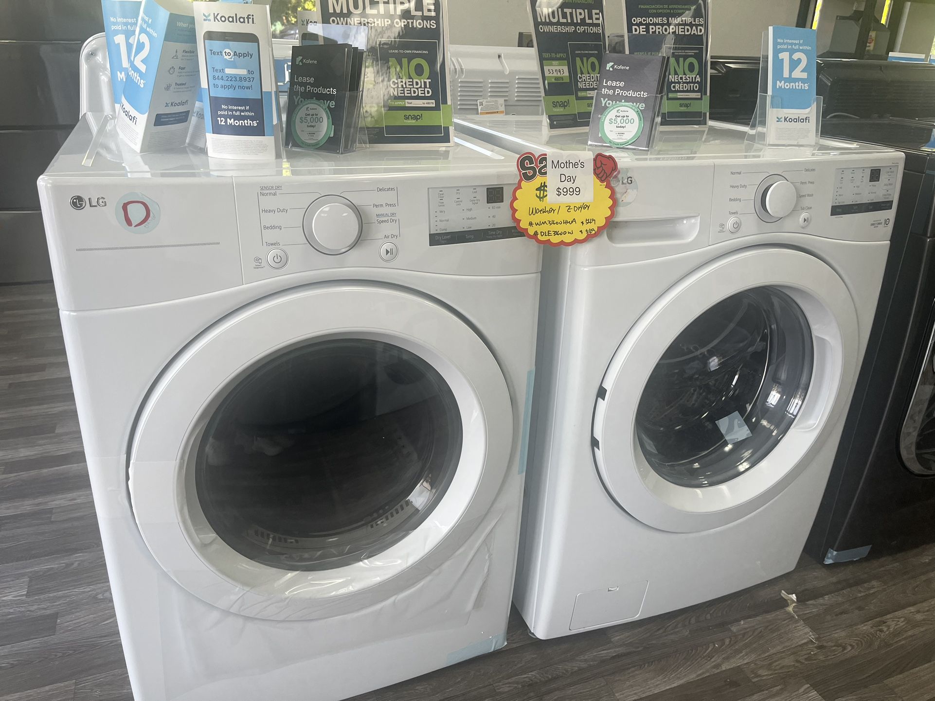 Happy Mother’s Day/ Stackable 27”wide Front Load Washer & Electric Dryer Now Only $999 Was$1800