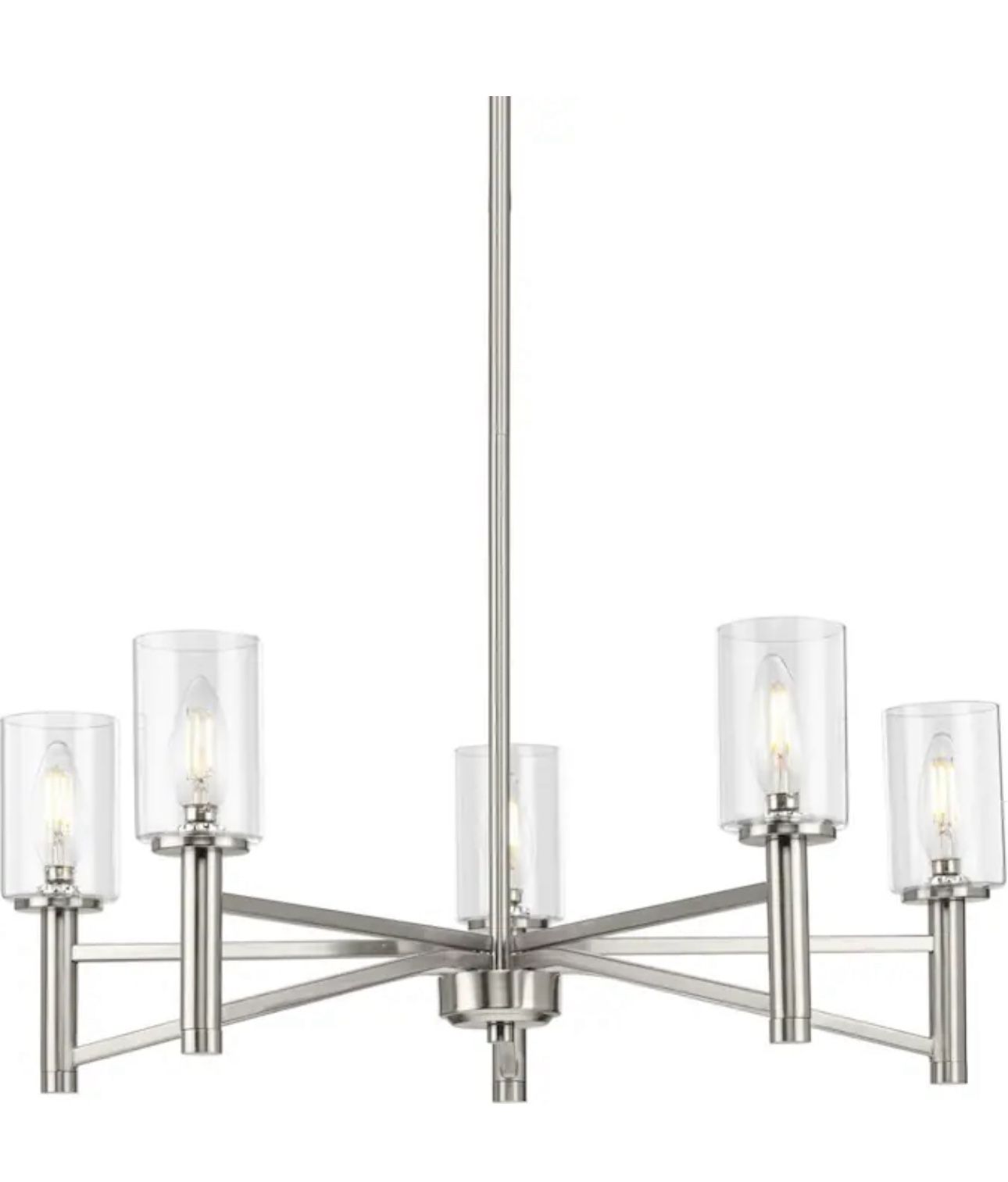 Progress Lighting Roxobel 5 -Light Brushed Nickel Modern/contemporary For Use in Bedrooms, Dining Rooms, Foyers, Kitchens, Living 1216