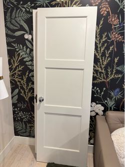 3 Panel SOLID Wood Door -Painted Swiss Coffee