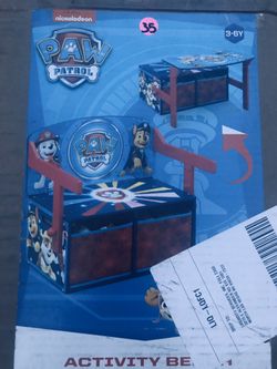 Paw patrol activity bench