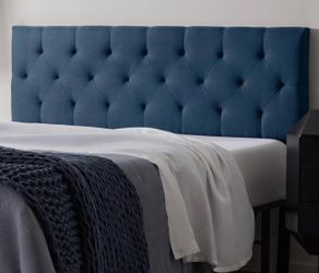 KING SIZE HEADBOARD – Upholstered Tufted (Navy Blue)