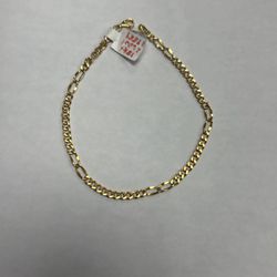 18k Figaro Bracelet 