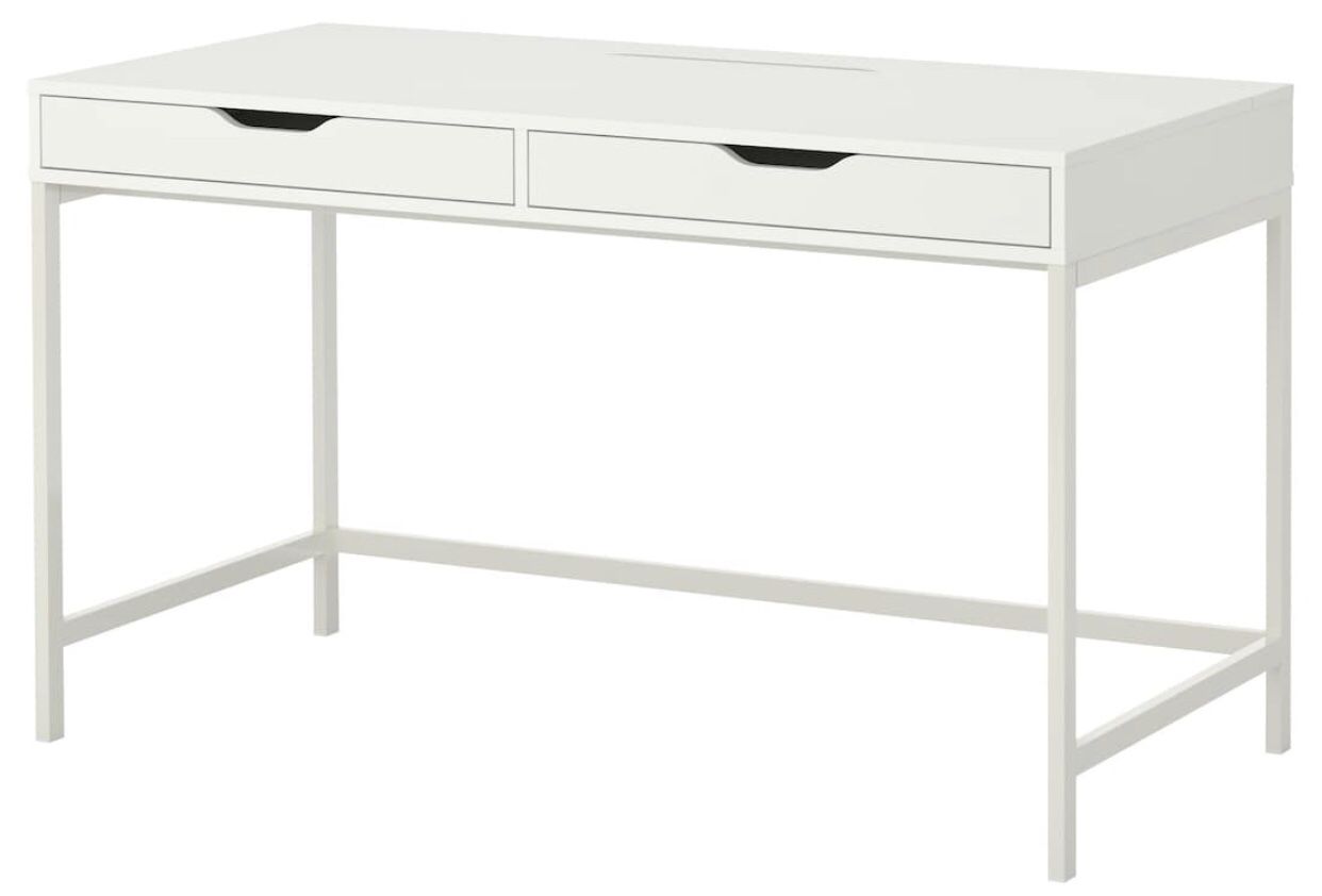 White Ikea desk, assembled, perfect condition