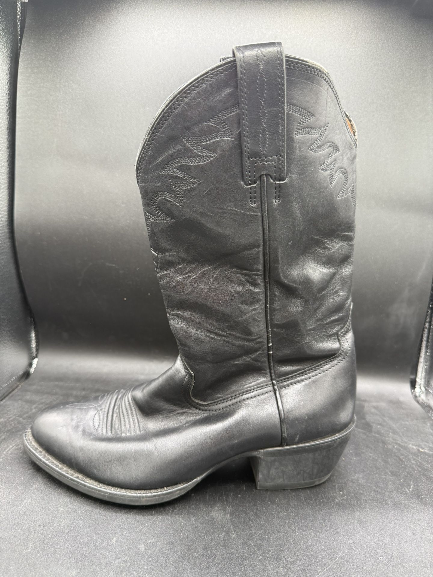 Ariat Western Cowboy Leather Boots Men's Size 8.5EE Classic Black Style 10002192