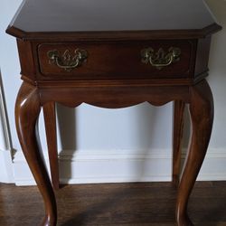Cherry Wood End Table 28" height 20" width 13" length