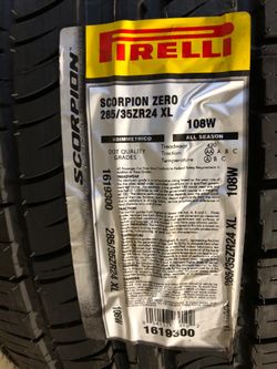 Brand New Tires (1) Pirelli Scorpion Zero Asimmetrico (285/35ZR24XL) (Single) ($469)