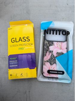 New Iphone 17 pro Glass Screen Protector and Fashion Case