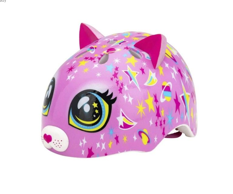 Kids Pink Cat Helmet