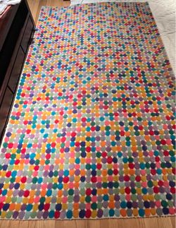 Land of Nod 5’ x 8’ Jellybean wool rug
