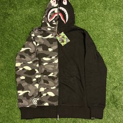 Half And Half Bape Hoodie