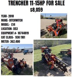 Ditchwitch C14 Walk behind Trencher 
