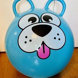 Blue Dog 20” Hopper Inflatable Jumping Hopping Bouncing Ball For Kids