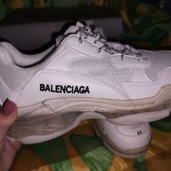 Mens NWT And Box Balenciaga Tennis Shoes, Size 9.5