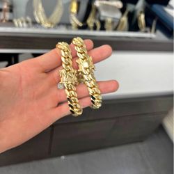 10mm 7in Gold 14k Cuban Link 
