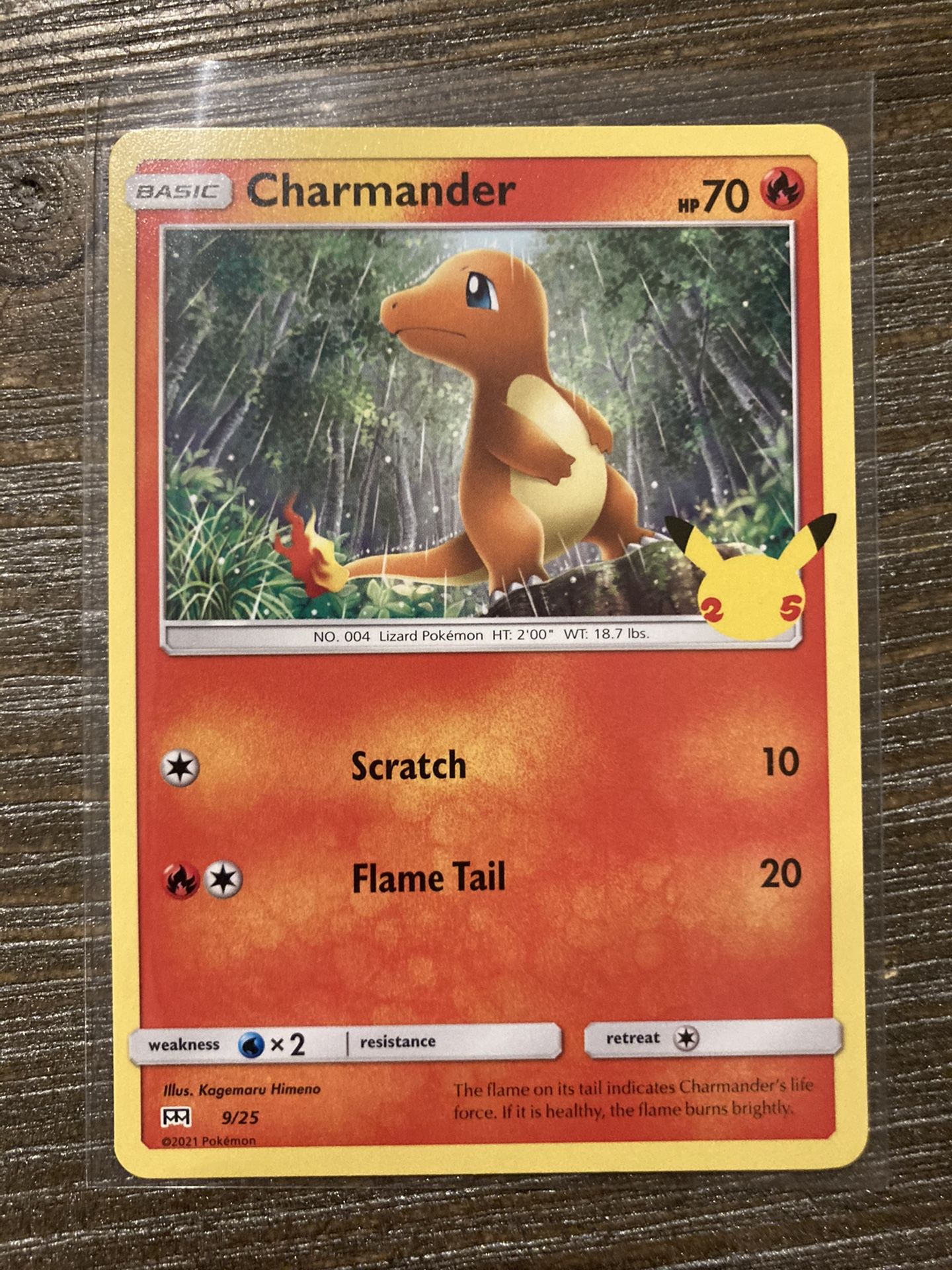 Charmander Non Holo McDonald’s Pokémon 25th Anniversary
