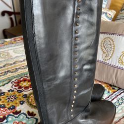 Black Leather Boots 9.5 New