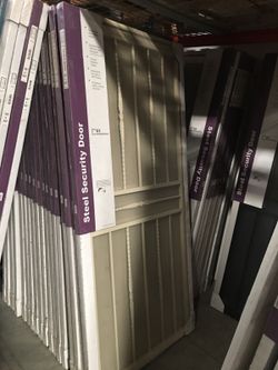 36x80 beige steel security door
