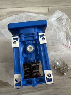 NMRV040 Worm Gearbox Speed Reducer Ratio 40:1 RV40 NMRV-040 Metal Gearheads Worm Gear Reducer for Nema34 Stepper Motor Servo Motor NMRV40 (40:1)