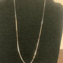 Rhodium Plated Sterling Silver 2.3mm 20 Inches Long Chain