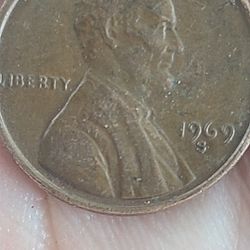 1969 S Double Dyed Obverse Penny