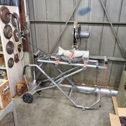 Good Used Craftsman 12" Compound Miter Saw With Folding Ridgid Saw Stand