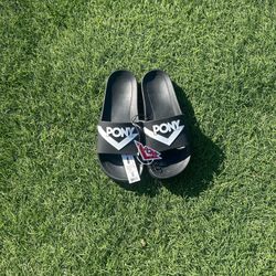 PONY Wave Slides – Black/White – Size 10M – Brand New
