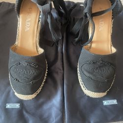 Prada Black Espadrilles