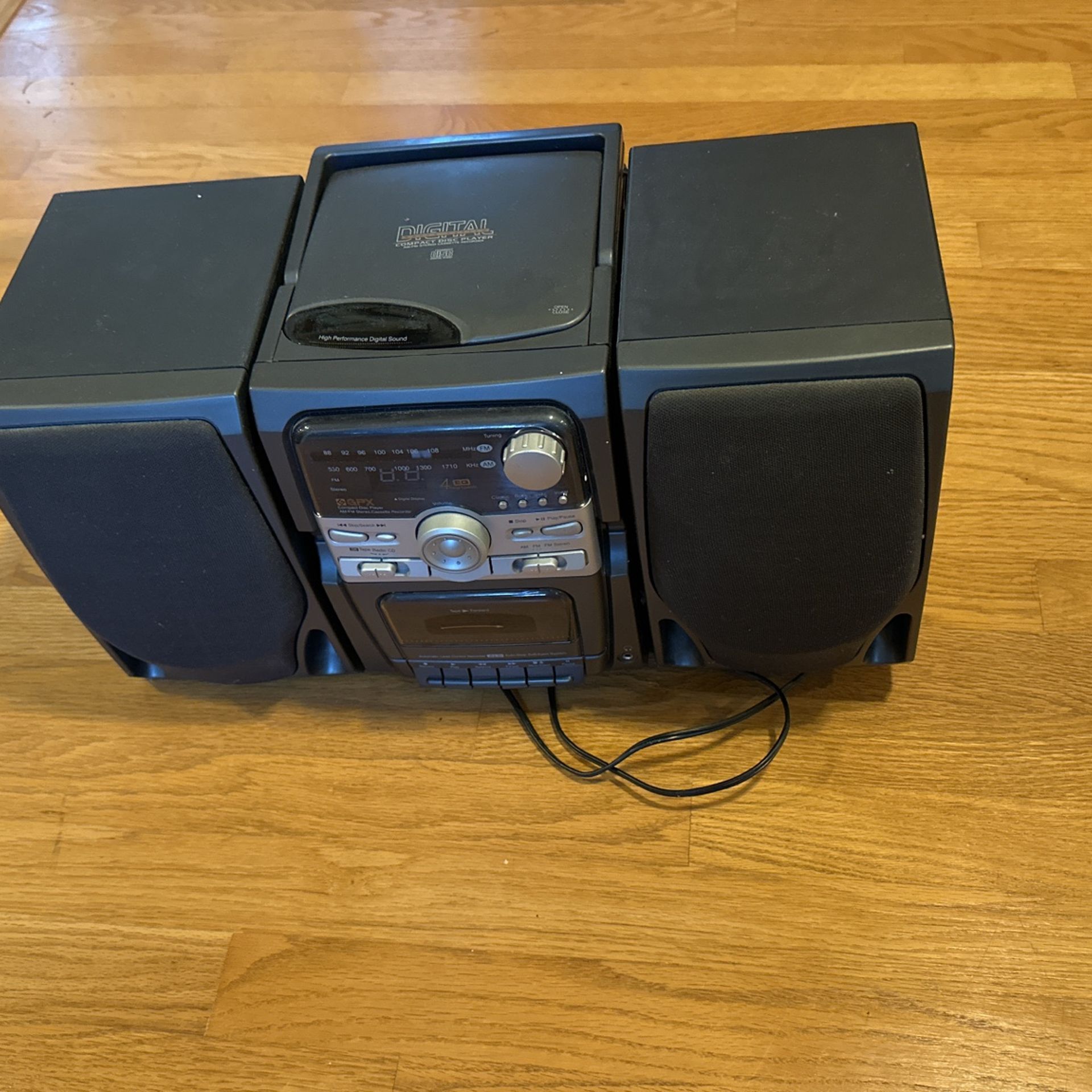 Compact Disc Home-and-go Music System With AM/FM Stereo Cassette recorder
