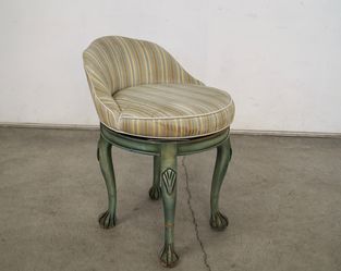 Vintage Hollywood Regency Swivel Vanity Stool 