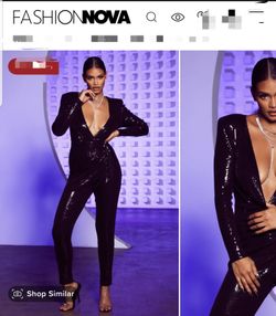 Fashion Nova Sequin Jumpsuit