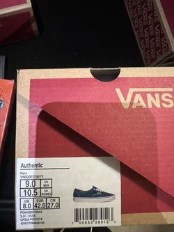 Navy Blue Vans Size 9