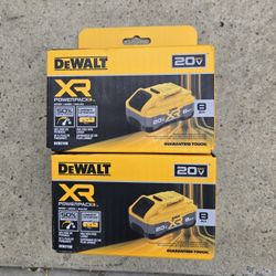 Dewalt 20v Powerpack Batteries 8.0 Ah XR Brand New Price For Both 