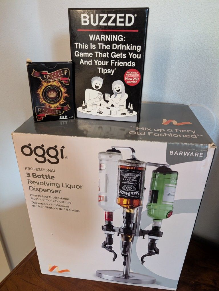 Barware Kit & Drinking Games Bundle