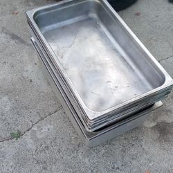 Deep Dish Stainless Steel Serving Pans