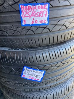 2 tires price is $70each one Hankook 225-45-17