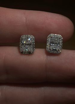 moissanite earrings GRA certified