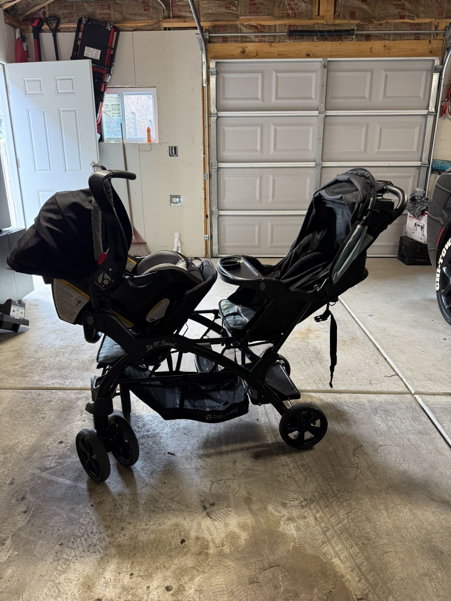 Double Stroller Baby Trend Sit N' Stand, Desert Blue