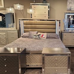 Brand New! 7pc Queen/king Bedroom Set😍 / Take it home with only$39Down/ Hablamos Español Y Ofrecemos Financiamiento 🙋🏻‍♂️ 