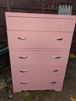 Pink dresser