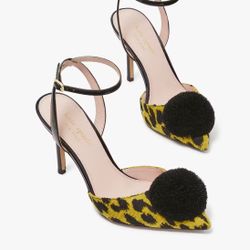 Kate Spade 7 Black Yellow Leopard