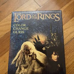 LORD OF THE RINGS Color Change Glass NEW 9.5 oz Loot Crate Exclusive NiB Amber