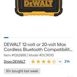 DeWalt Bluetooth Speaker