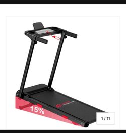 New in a sealed box Folding Treadmill Q5 Pro with Brushless Motor, Speed 0.6-7.5MPH, 15% Auto Incline(E 403)