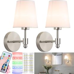 2 Wireless Battery Wall Lights