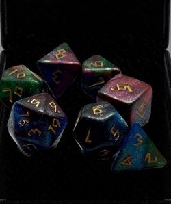 King of Crits Quagmire Runes 7pc D&D RPG Dice Set