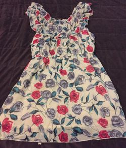 Rose Print Dress