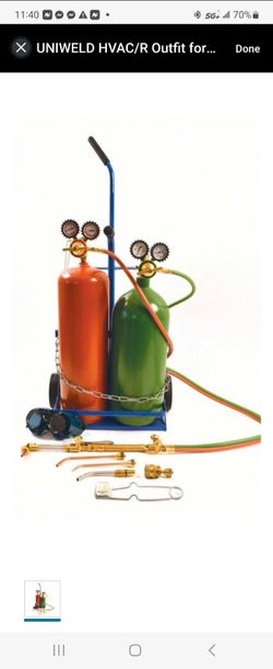 Oxygen-acetylene welding kit with B tank