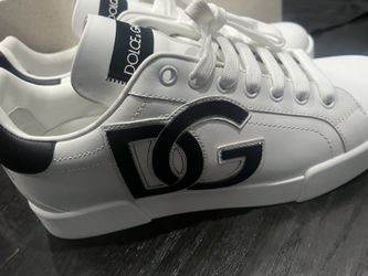 Dolce & Gabbana,white calfskin portofino sneakers 7.5 men
