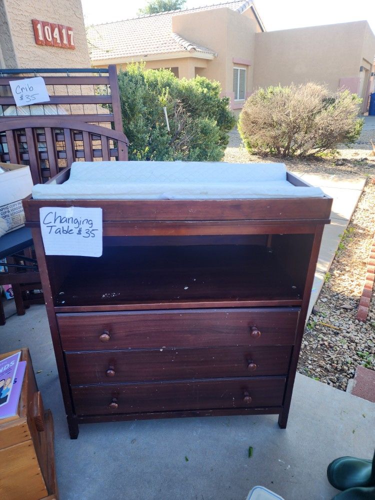 Crib Changing Table Dresser