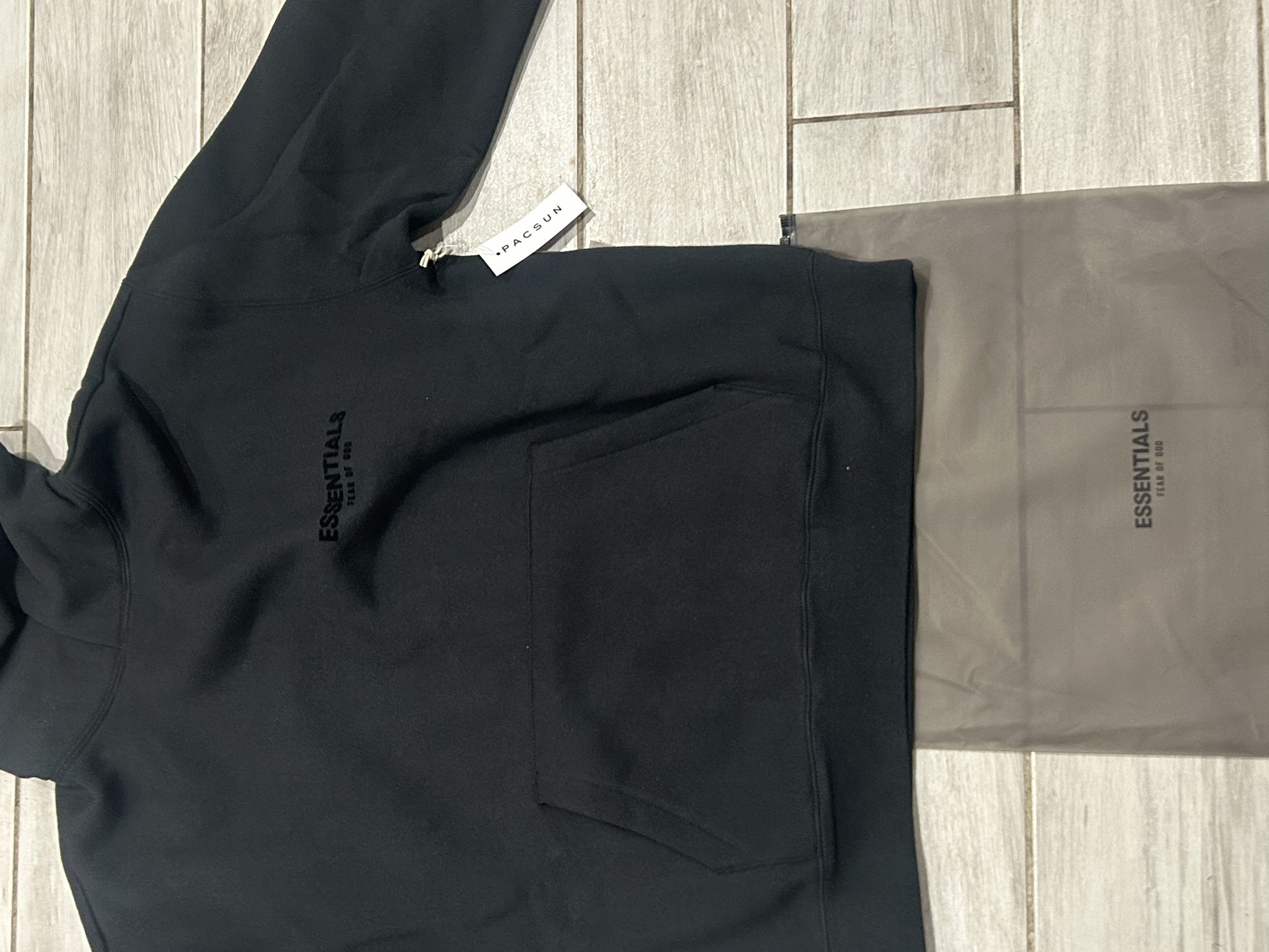 Black Essentials Hoodie Medium